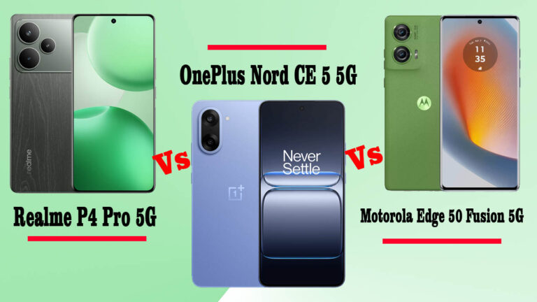 Realme P4 Pro 5G vs OnePlus Nord CE 5 5G vs Motorola Edge 50 Fusion 5G